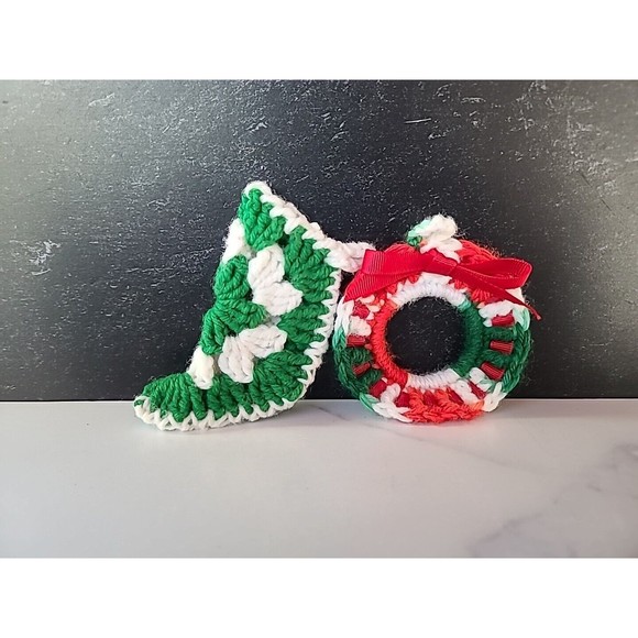 Vintage Handmade Christmas Ornament Set - Picture 1 of 10